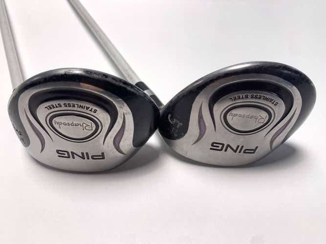 Ping Rhapsody 3 & 5 Fairway Wood Set 18* 22* ULT 129 Ultra Light Ladies RH
