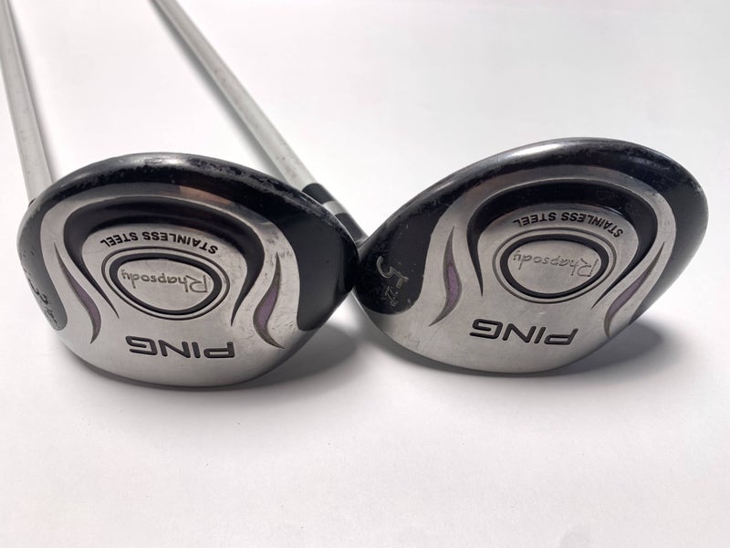 Ping Rhapsody 3 & 5 Fairway Wood Set 18* 22* ULT 129 Ultra Light Ladies RH