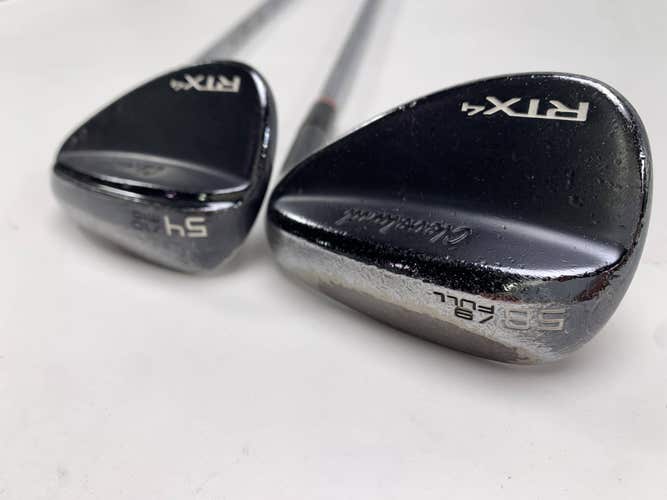 Cleveland RTX 4 Black Satin Wedge Set 54* 10| 58* 9 TT DG Tour Issue Mens RH