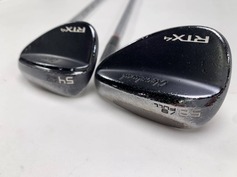 Cleveland RTX 4 Black Satin Wedge Set 54* 10| 58* 9 TT DG Tour Issue Mens RH
