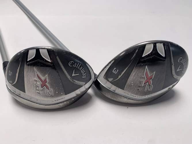 Callaway X2 Hot 3 & 5 Fairway Wood Set 15* 18* Aldila Ladies Graphite Womens RH