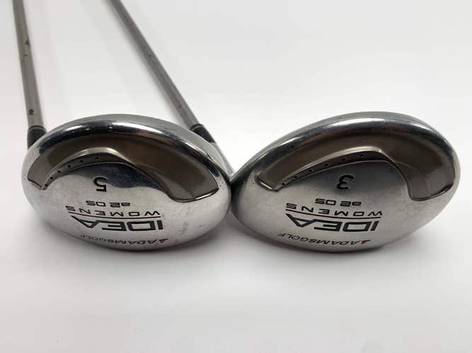 Adams Idea A2 OS 3 & 5 Fairway Wood Set 15* 18* Aldila Idea Womens 55g Ladies RH