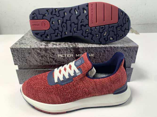 Peter Millar Hyperlight Apollo Sneaker Shoes Red Men's SZ 8 (MS22EF11)