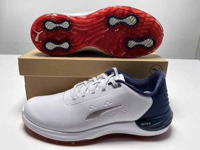 Puma Phantomcat Nitro Waterproof Golf Shoes White Men's SZ 10.5 (378939 05)