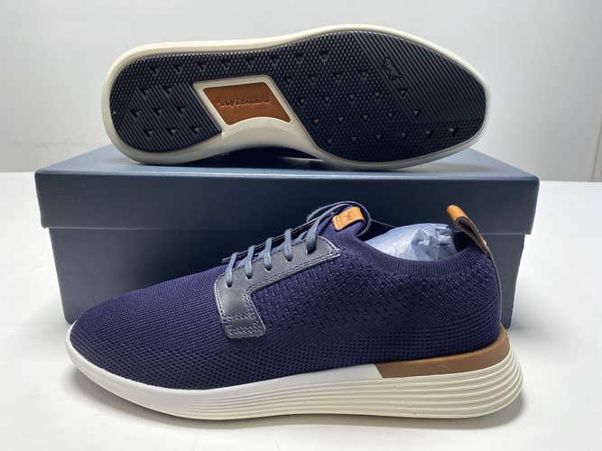 Wolf and Shepherd Swiftknit Derby Shoes Navy Blue Men's SZ 8 (WS F20 SP06 D080)