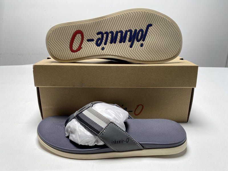 Johnnie-O Boardwalk Sandal Shoes Gray Men's SZ 9 (JMFW1060)