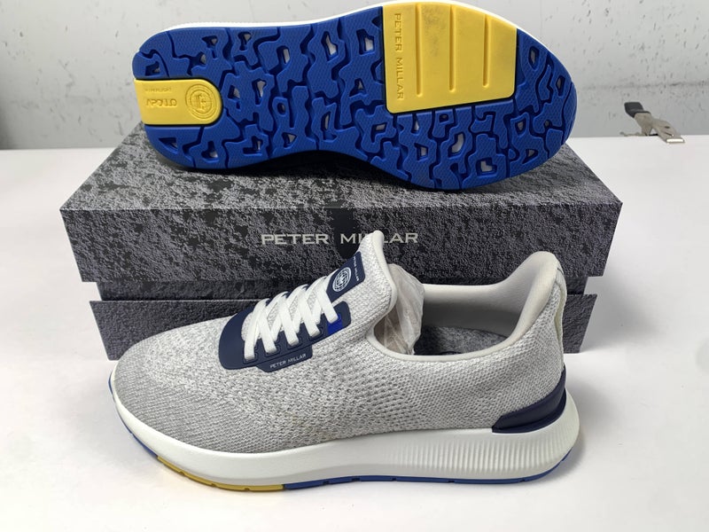 Peter Millar Hyperlight Apollo Sneaker Shoes White Men's SZ 8 (MS22EF11)