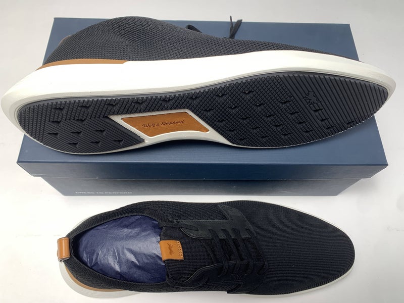 Wolf and Shepherd Swiftknit Derby Casual Shoes Black Men's SZ 14 (PO20220262)