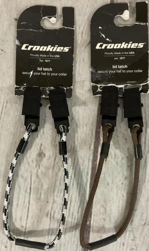 Croakies Hat To Collar Lid Hatches Woven Climbing Cord Metal Bulldog Clips