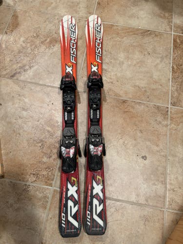 Fischer RX8 110 cm All Mountain Skis With Bindings (Used)