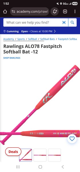 Rawlings Alo78 Bat (-12) 16 oz 28" (New)