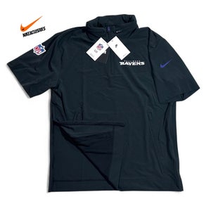Nike Dri-FIT NFL BALTIMORE RAVENS 1/2-Zip Short-Sleeve Hooded Top Windbreaker Jacket FQ9387-010