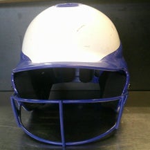 Used RIP-IT VISION Batting Helmet w/Mask Royal Blue MD 11868-S000066525