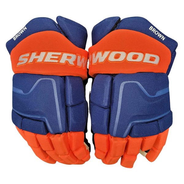 Sher-Wood Code Encrypt Pro OILERS Pro Stock Gloves 14"