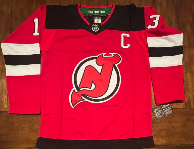 New Jersey Devils Nico Hischier Red Jersey Adult Large (50) NWT