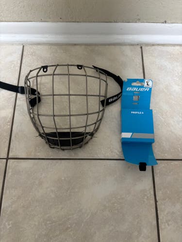 Large Bauer Profile II Facemask Full Cage (New)