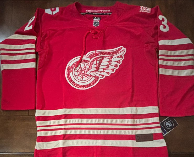 Detroit Red Wings Lucas Raymond #23 100 Year Centennial Jersey Adult Large (52)