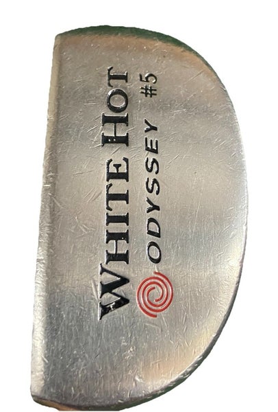 Odyssey White Hot 5 Mallet Putter LH Fluted Steel 35 In. Factory Grip Nice Lefty