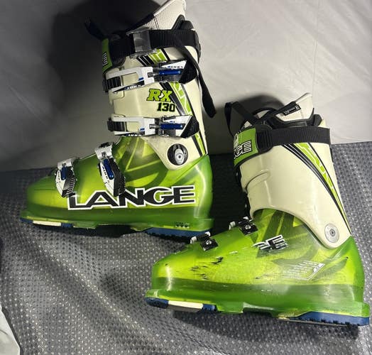 Lange RX 130 Ski Boots - Size 25-25.5 7.5US 296mm 100 Last Width -Made In Italy