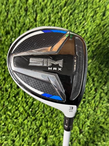TaylorMade SIM Max 3 Fairway Wood, 15* Aldila NV Blue, 45g, Ladies Graphite, RH