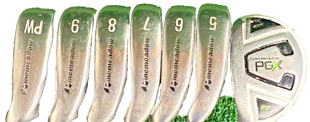Pinemeadow PGX Iron Set 4h,5-PW LH Men's Stiff Steel 5i 37.5" New Jumbo Grips