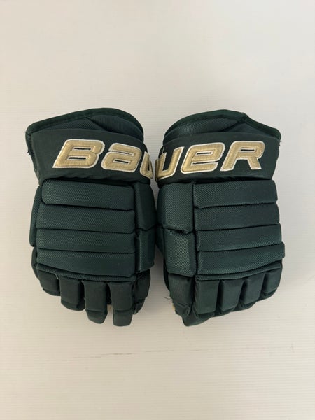 Used Size 13" Green/Gold Bauer Pro Series Pro Stock Gloves