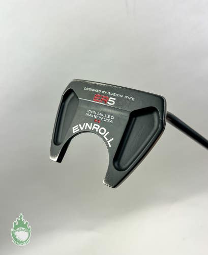 Used Right Handed EVNROLL ER5 Black Hatchback 34" Milled Putter Steel Golf Club