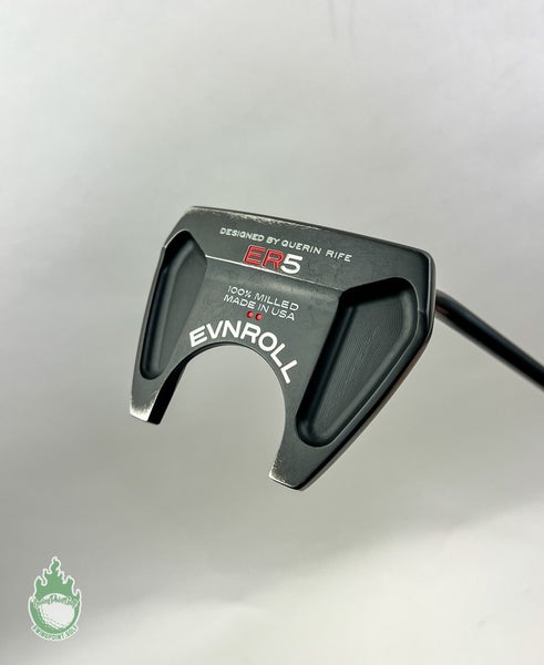 Used Right Handed EVNROLL ER5 Black Hatchback 34" Milled Putter Steel Golf Club