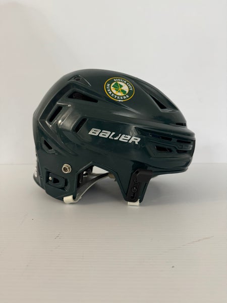 Used Green Medium Bauer Re-Akt 150 Helmet Pro Stock