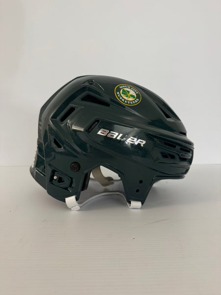 Used Green Medium Bauer Re-Akt 150 Helmet Pro Stock