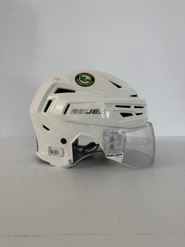 Used White Large Bauer Re-Akt 150 Helmet Pro Stock