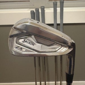 Men's Srixon ZX5 Right Handed Iron Set Stiff Flex 6 Pieces Steel Shaft (Used)