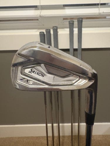 Men's Srixon ZX5 Right Handed Iron Set Stiff Flex 6 Pieces Steel Shaft (Used)