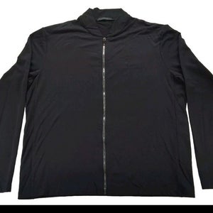 Mens Large Greyson Golf Ccm Hockey Black Nylon Poly Blend Full Zip  Light Jacket