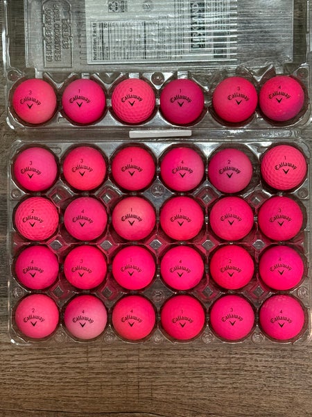 30 Callaway Supersoft Golf Balls - Matte Pink Color