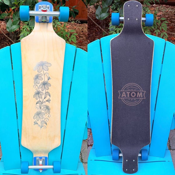 Atom Longboards Custom/Refurbished Complete Longboard Skateboard Caliber Trucks