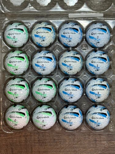 16 TaylorMade SpeedSoft Golf Balls with Ink Design