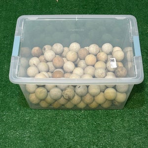 112 Used Lacrosse Balls | Container Included