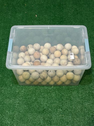 112 Used Lacrosse Balls | Container Included