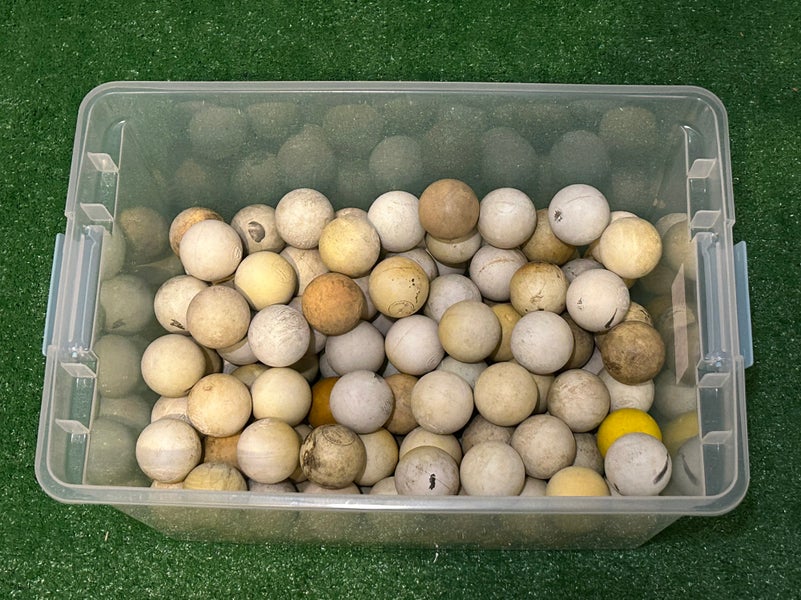 112 Used Lacrosse Balls | Container Included