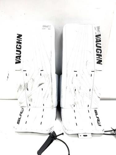 Used Vaughn SLR4 JR 26+2 Goalie Leg Pads Junior White And Black 26" 11860-S000301002