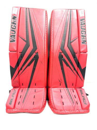 Used Vaughn SLR4 JR 28+2 Goalie Leg Pads Junior Red And Black 28" 11860-S000301003