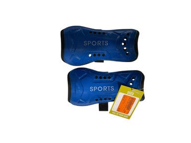 Used Soccer Shin Guards Youth Royal Blue LG 11847-S000031041