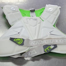 Used Maverik M4 Lacrosse Shoulder Pads White LG 11497-S000153674