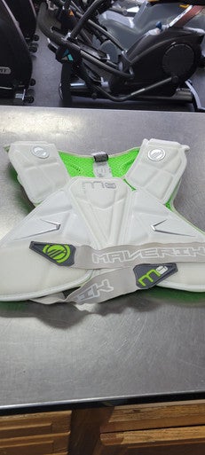 Used Maverik M4 Lacrosse Shoulder Pads White LG 11497-S000153674
