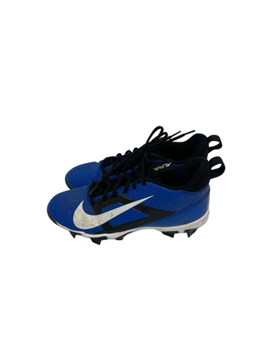 Used Nike ALPHA MENACE 4 SHARK Adult FB Cleats Black And Royal Blue Senior 8.5 11692-S000143875
