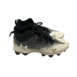 Used Under Armour SPOTLIGHT FRANCHISE Jr FB Cleats Black And White Junior 06 11692-S000143916