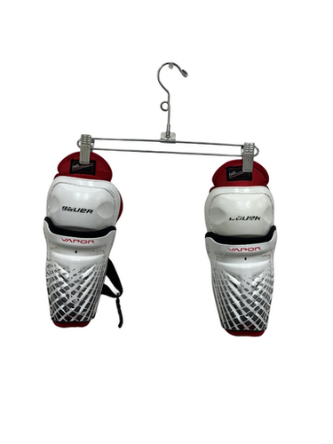 Used Bauer VAPOR Youth Shin Guards White 7 1/2" 11692-S000143924