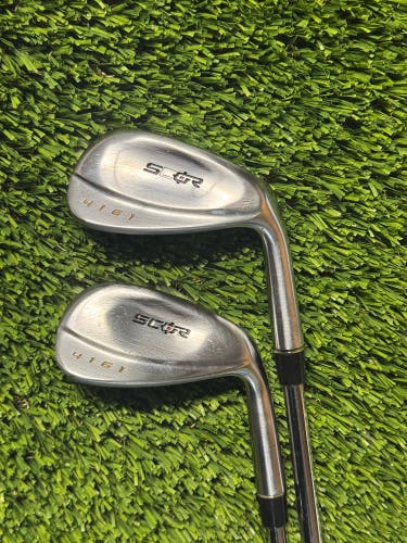 Right Hand SCOR 4161 V-Sole Tru-Form-Forged 41* + 43* Wedge Set Aw Pw Steel Mens