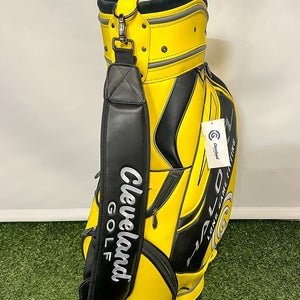New Cleveland Long Game Fitting Golf Staff Bag With Rainhood Black/Yellow